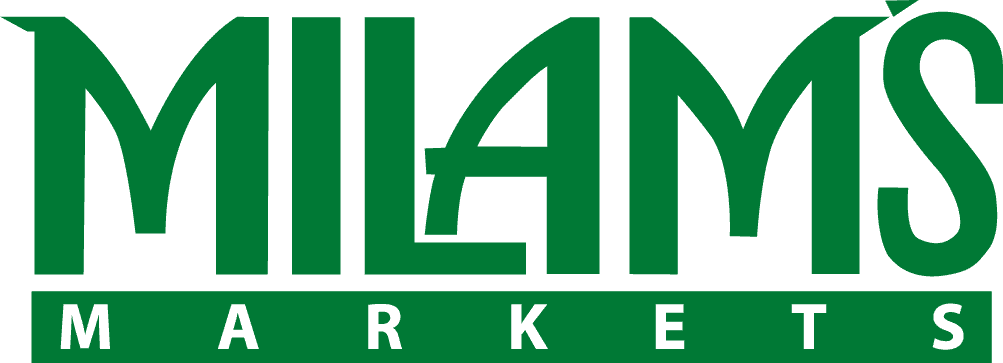 Green text logo reading MILAMS in large, bold letters with MARKETS written below in smaller white letters inside a green rectangle.